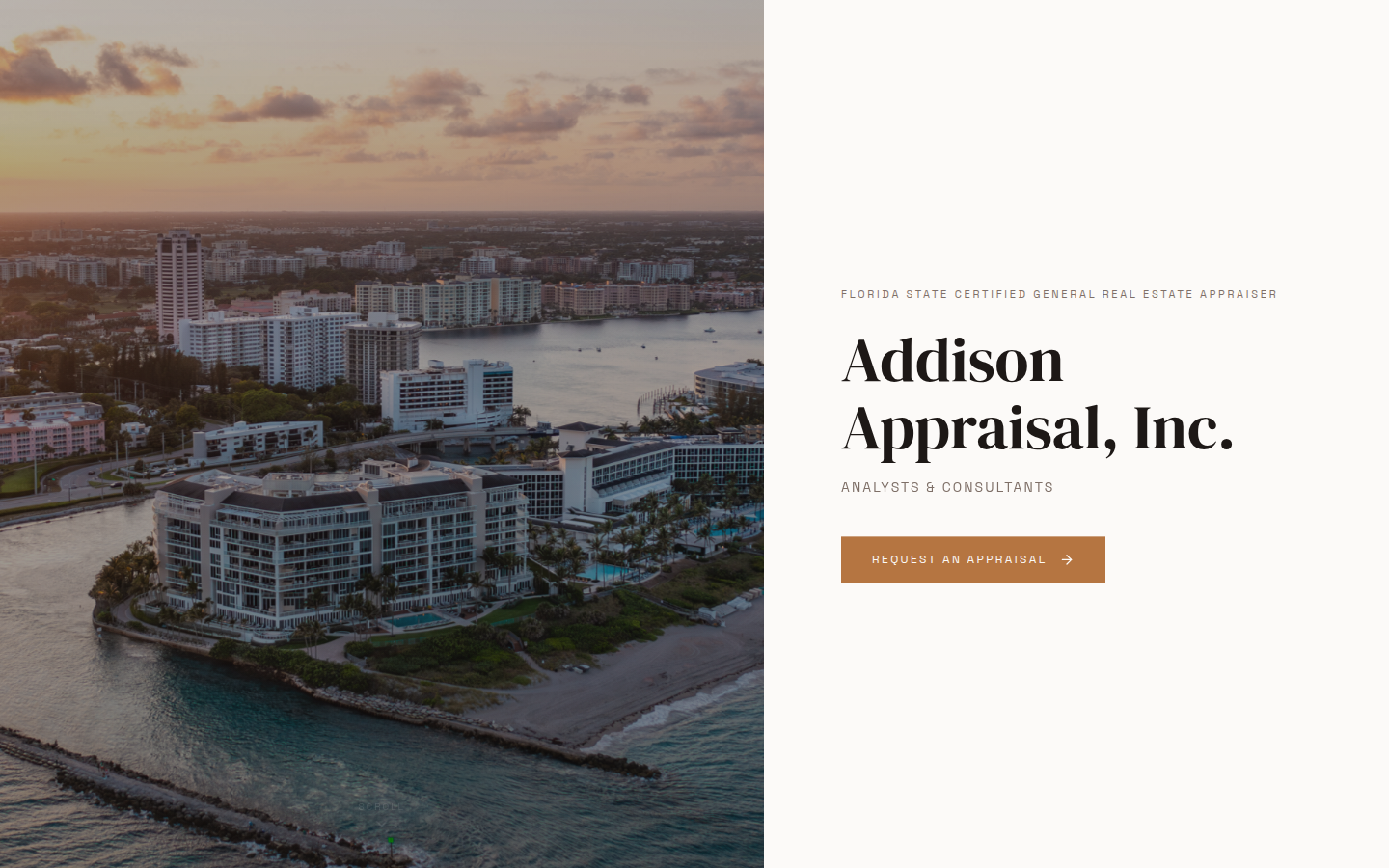 Actual Addison Appraisal website design
